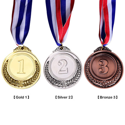 Gold Silver Bronze Award Children Medal Winner Reward Encourage Badge Competitions Prizes Outdoor Kids Games Toy School Supplies